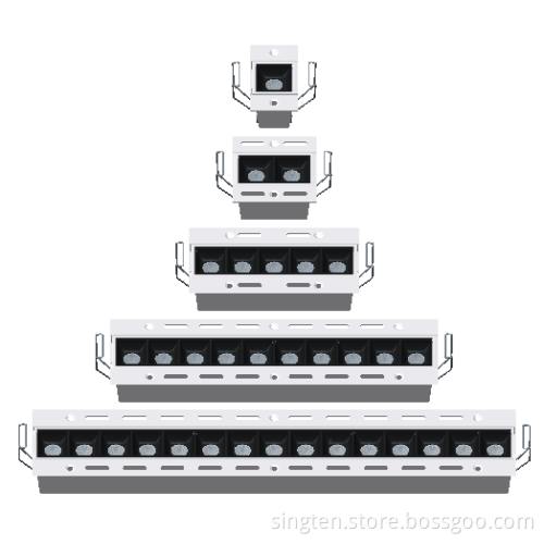 Five head Trimless High luminous led downlight 10w